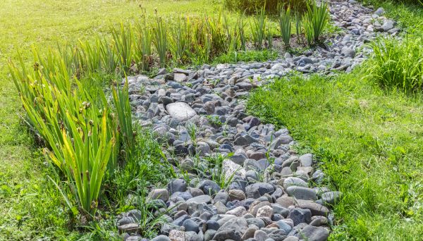 River Rock Garden Installation in Summerfield