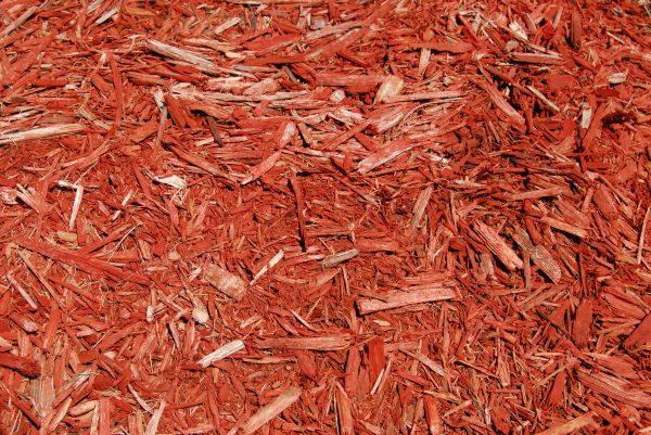 Red Mulch Application